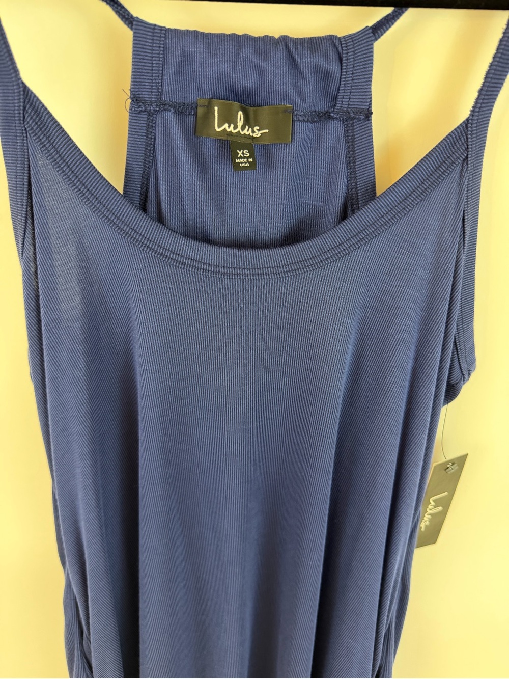 Chill Zone Navy Blue Ribbed Mini Swing Dress - Picture 4 of 8